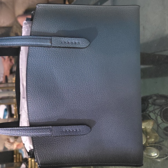 Coach Blue Leather Ombre Satchel - Picture 9 of 9